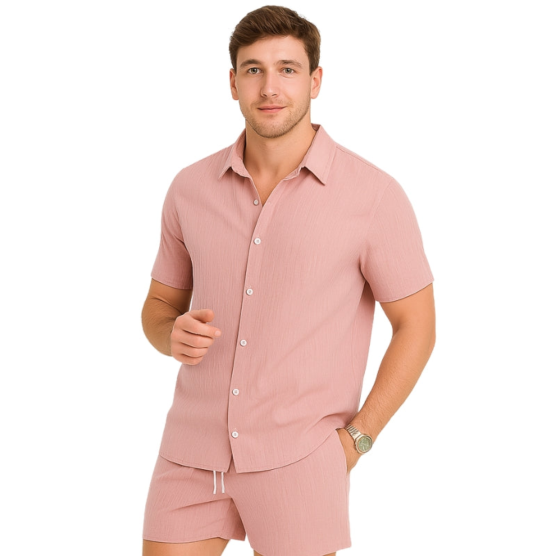 Henry – Tweedelige Set met Shirt met Korte Mouwen en Shorts met Trekkoord Velani