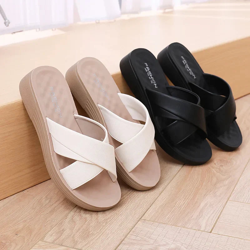 Cross Strap Slippers for Women