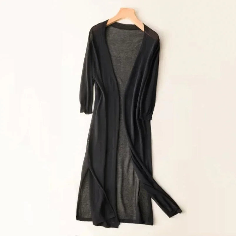 Women’s Open Front Cardigan Long Sleeve Relaxed Fit
