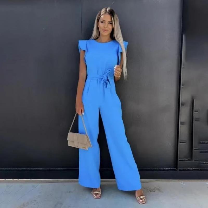 Women’s Jumpsuit with Butterfly Sleeves & Wide Leg