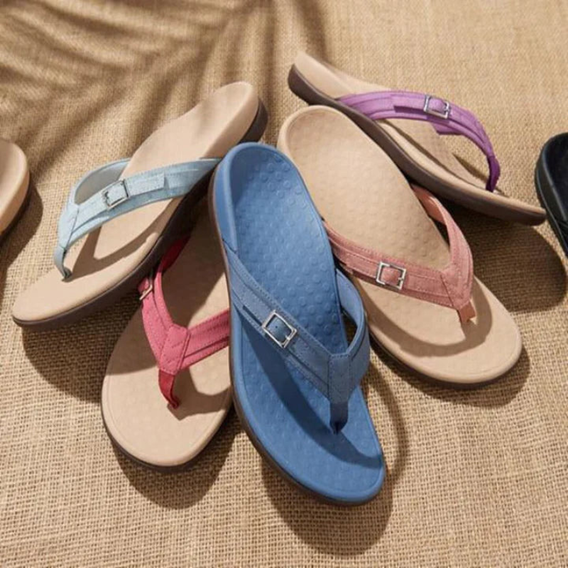 Decorative Buckle Flip-Flop Slippers