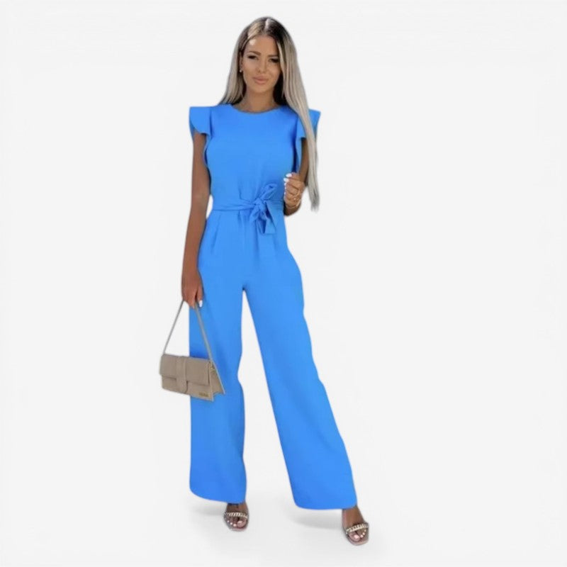 Women’s Jumpsuit with Butterfly Sleeves & Wide Leg