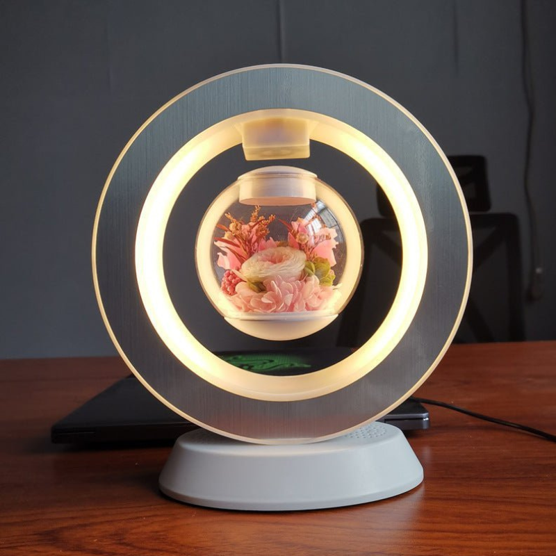 USB Desk Lamp with Floating Flower Design