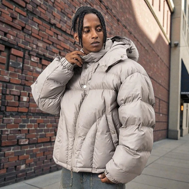 Alexander – Abrigo de manga larga con cierre de cremallera y bolsillos