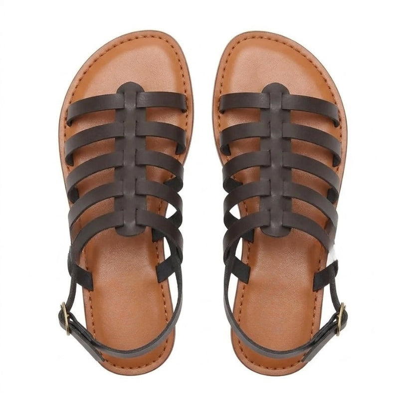 Women's Flat Shoes with Adjustable Buckle Straps