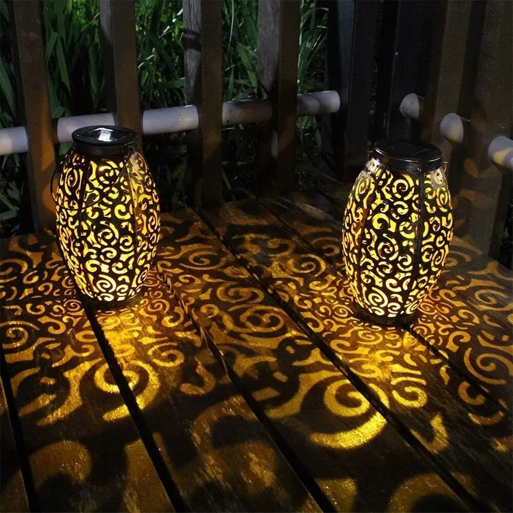 GlowPetal – Ronde Lantaarn met Handgreep en Bloembladkap Velani