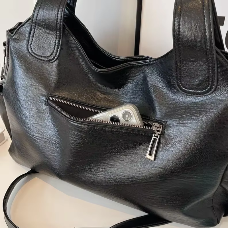 Women's Shoulder Bag with Detachable Crossbody Strap