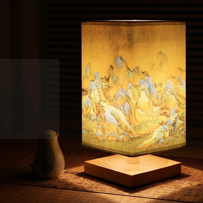 LumaFlora – Decorative LED Table Lamp with Floral Print