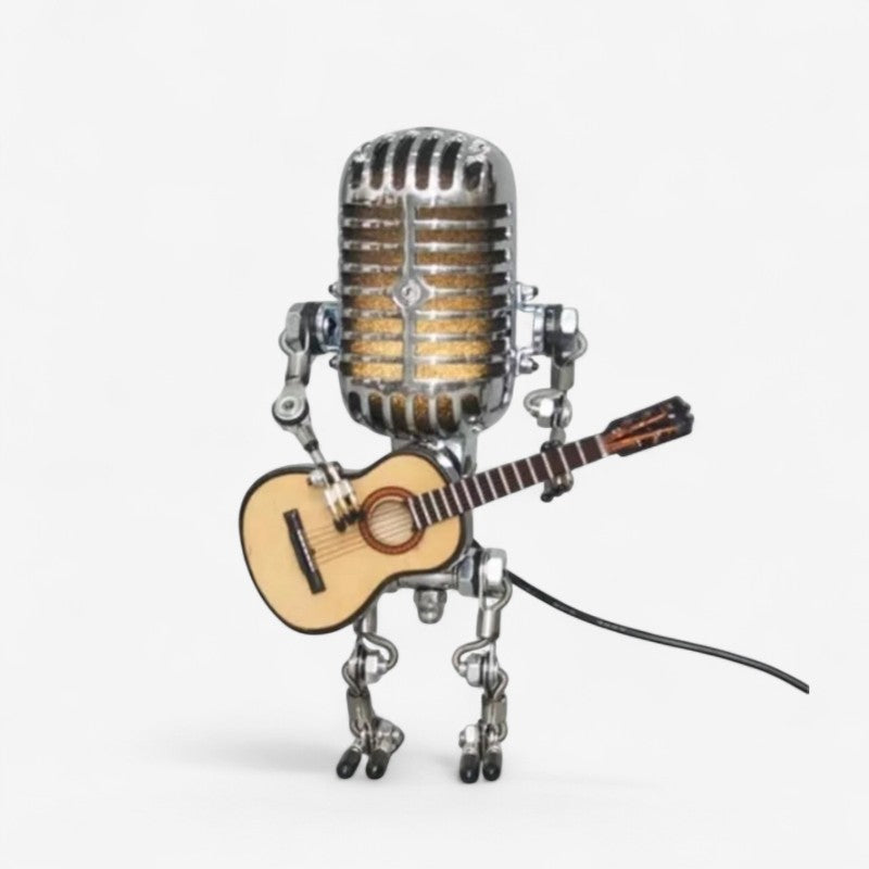 LumiTune – LED Lamp in Robot Microfoon Design met Gitaar Velani