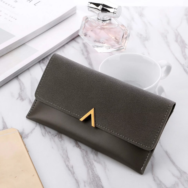 Hasp Handbag with Back Zipper
