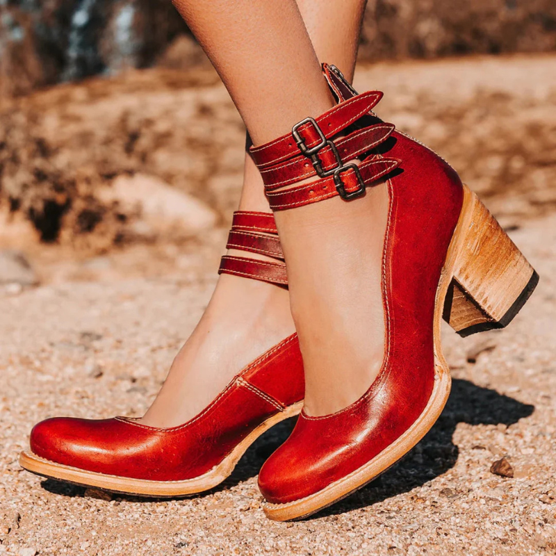 Stylish High-Heeled Sandals with Ankle Strap