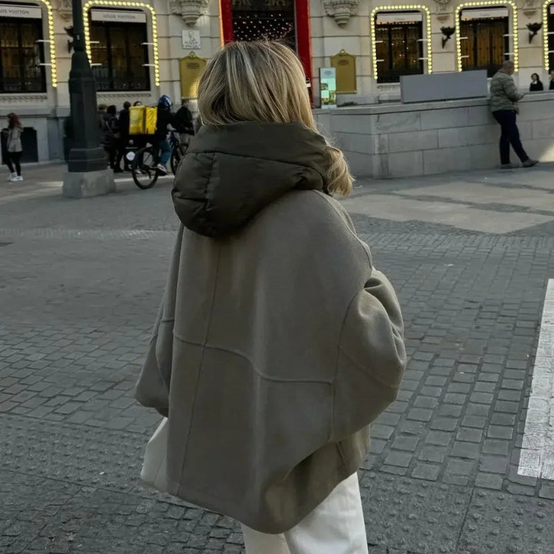 Lily – Abrigo de manga larga con cierre de cremallera