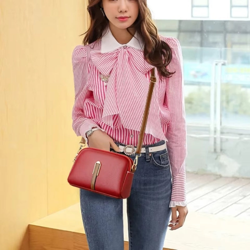 Lena – Schoudertas met Lange Band en Rits Velani