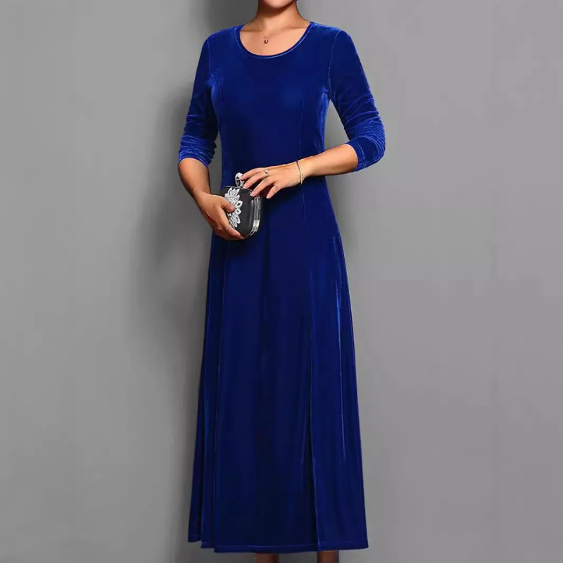 Long Sleeved Round Neck Dress