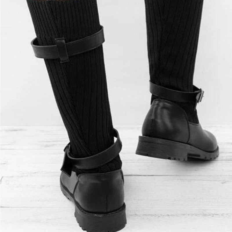 Sophia – Round Toe Boots With Anti Slip Grip And Adjustable Straps