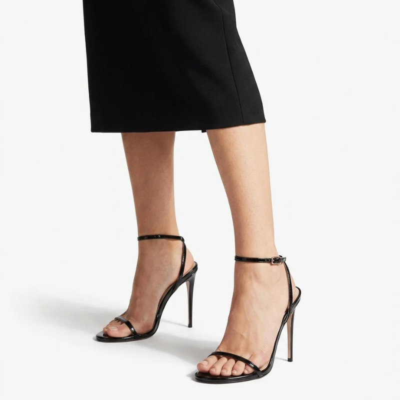 Elegant High-Heeled Sandals with Pointed Toe
