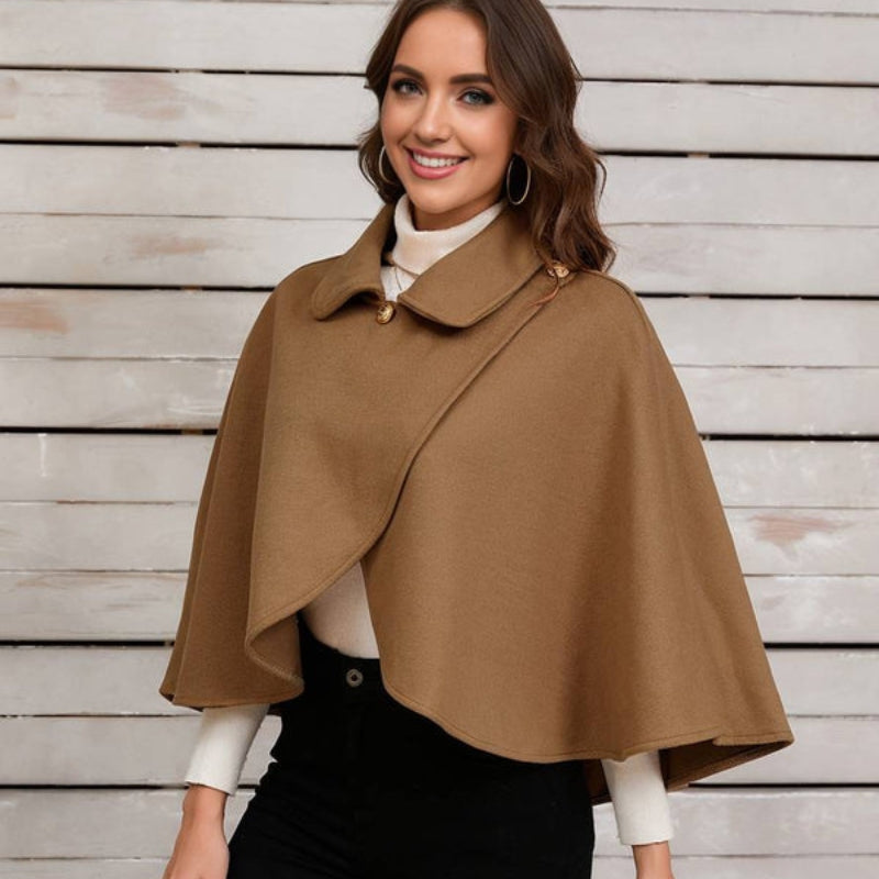 Livia – Sleeveless Cardigan with Button Closure and Collar Down