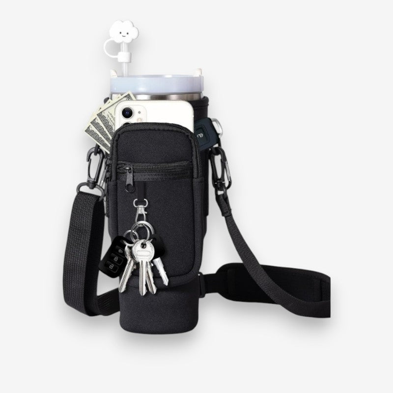 HydraCarry – Compact Tumbler Bag with Phone Pocket and Strap