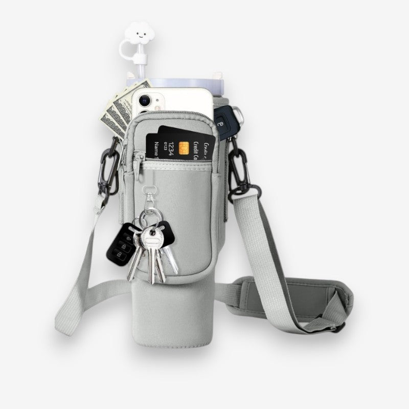 HydraCarry – Compact Tumbler Bag with Phone Pocket and Strap