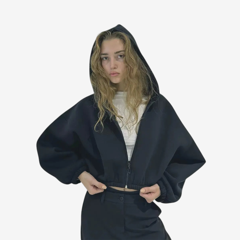 Stylish Women’s Hooded Zip Jacket