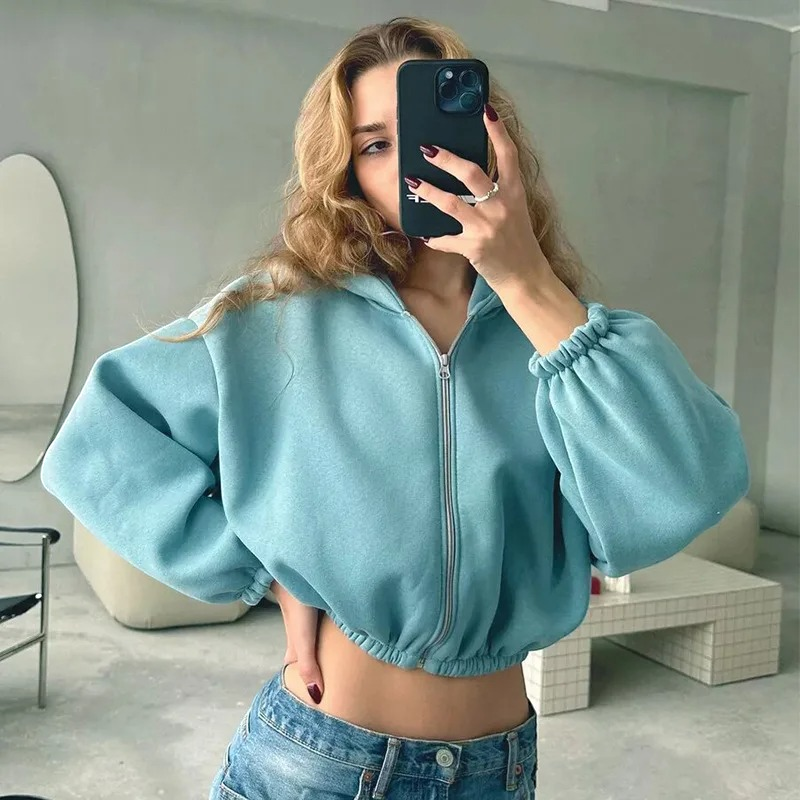 Stylish Women’s Hooded Zip Jacket