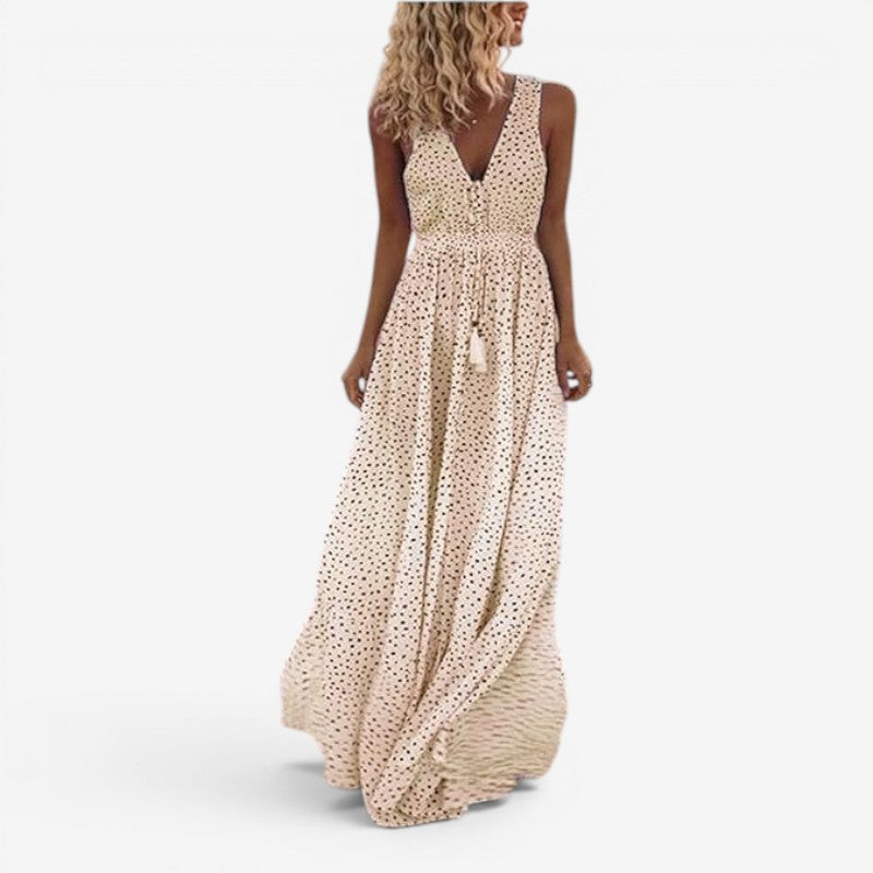 Women’s Maxi Dress Sleeveless V Neck