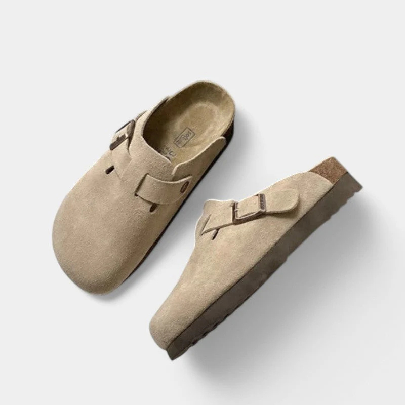 Womens Round Toe Clogs with Stylish Buckle