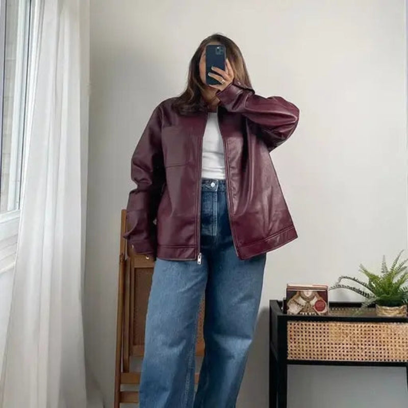 Anna - Lange Mouwen Ritsjack met Zakjes Velani