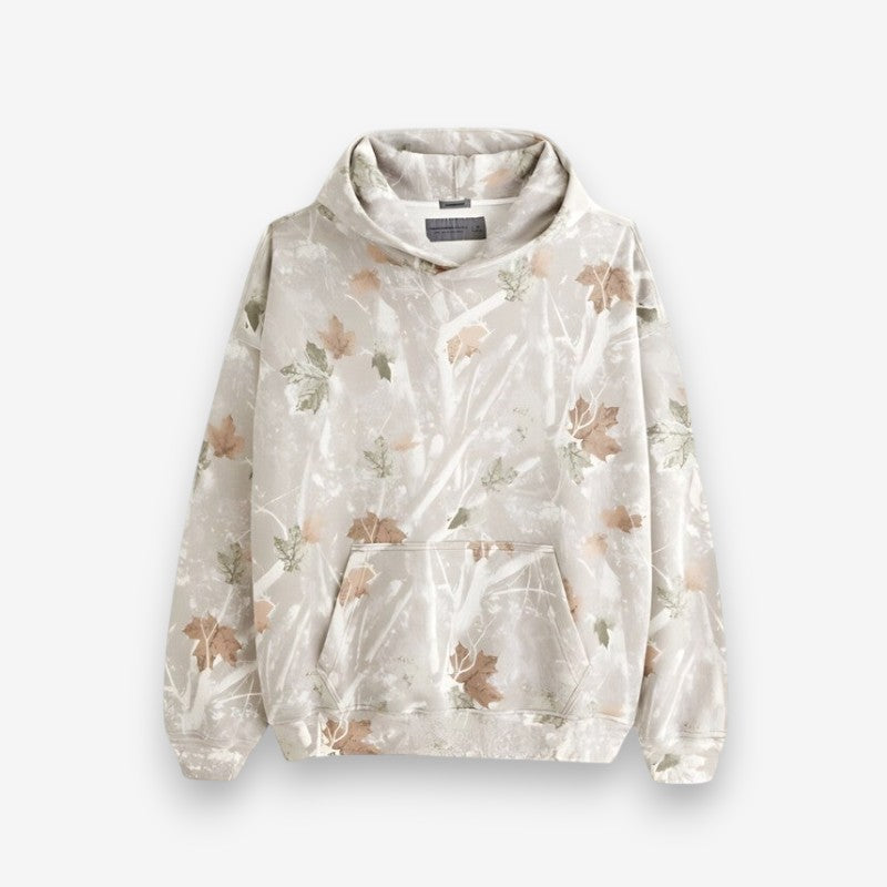 Liam – Long Sleeve Hoodie with Pockets and Floral Print