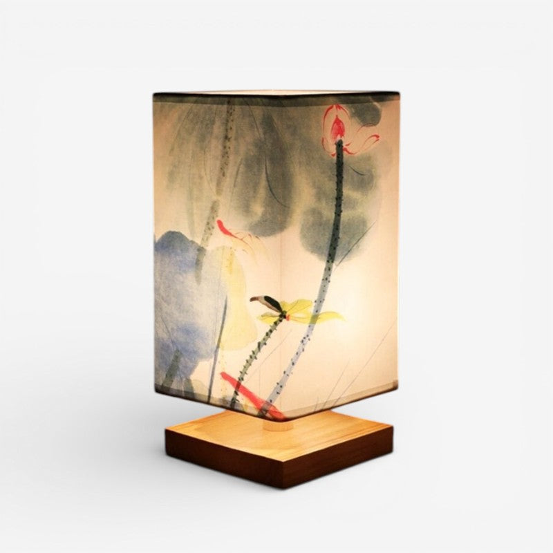 LumaFlora – Decorative LED Table Lamp with Floral Print