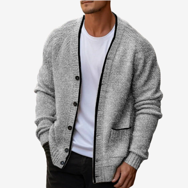 Sjoerd – Lange Mouwen Cardigan met Knopen en Zakjes Velani