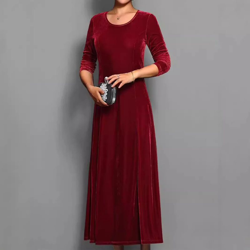 Long Sleeved Round Neck Dress