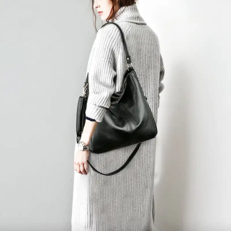 Stella – Schoudertas met Ritssluitingszakken aan de Zijkant en Verstelbare Schouderriem Velani