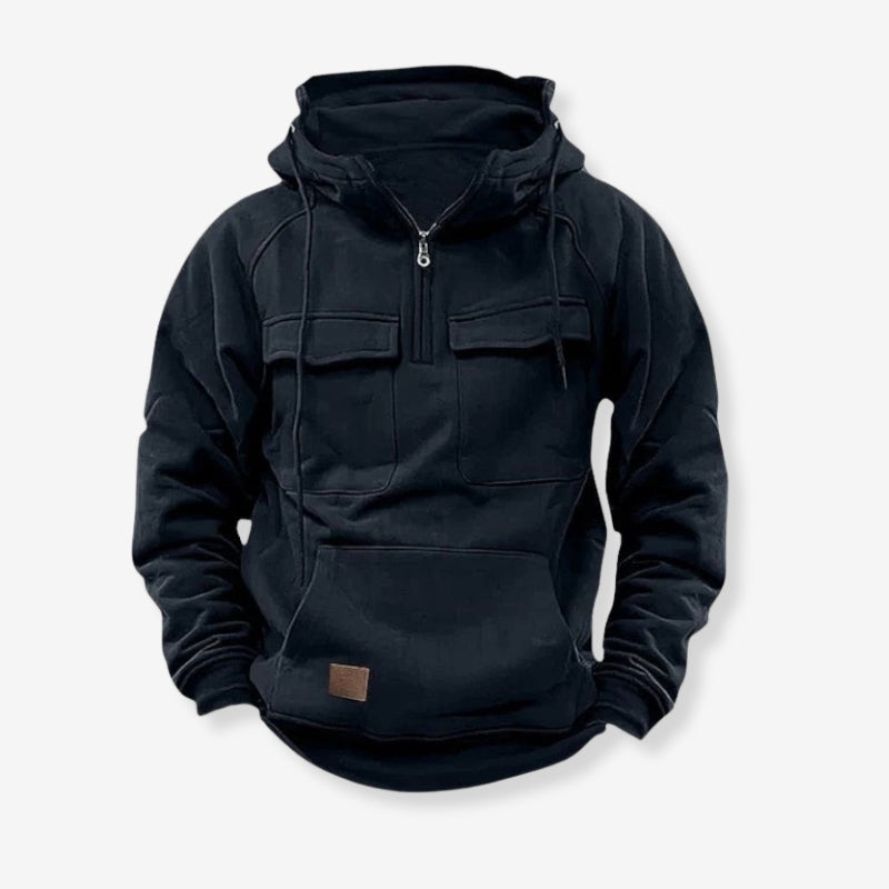 Lioren – Loose-fit jas met lange mouwen capuchon en zakken Velani