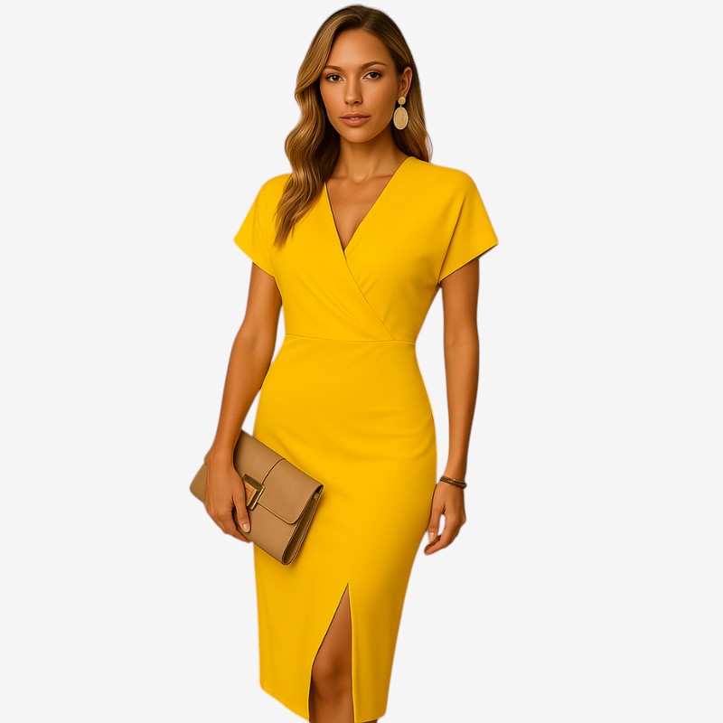 Women V-Neck Flowy Maxi Dress
