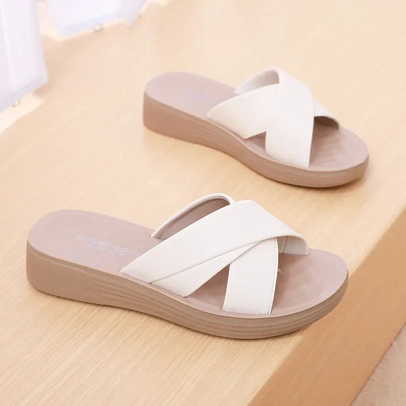 Cross Strap Slippers for Women