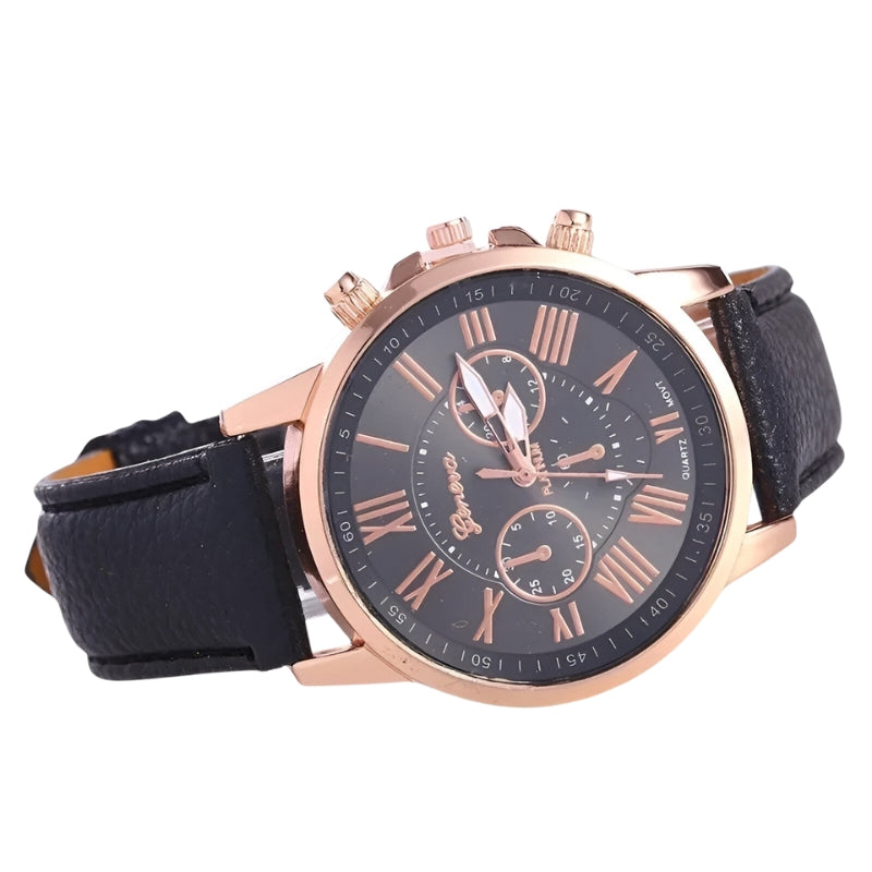 Noor - Horloge met Rond Wijzerplaat en Verstelbare Band Velani