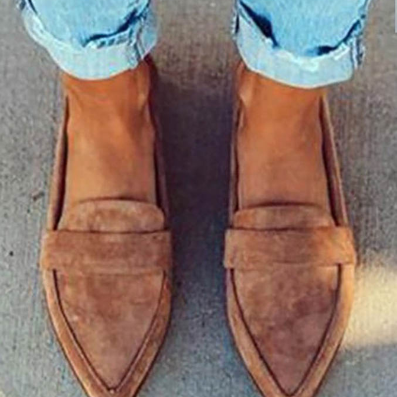 Lyra – Stijlvolle Flats Puntige Neus Shallow Slip-On Loafers Velani