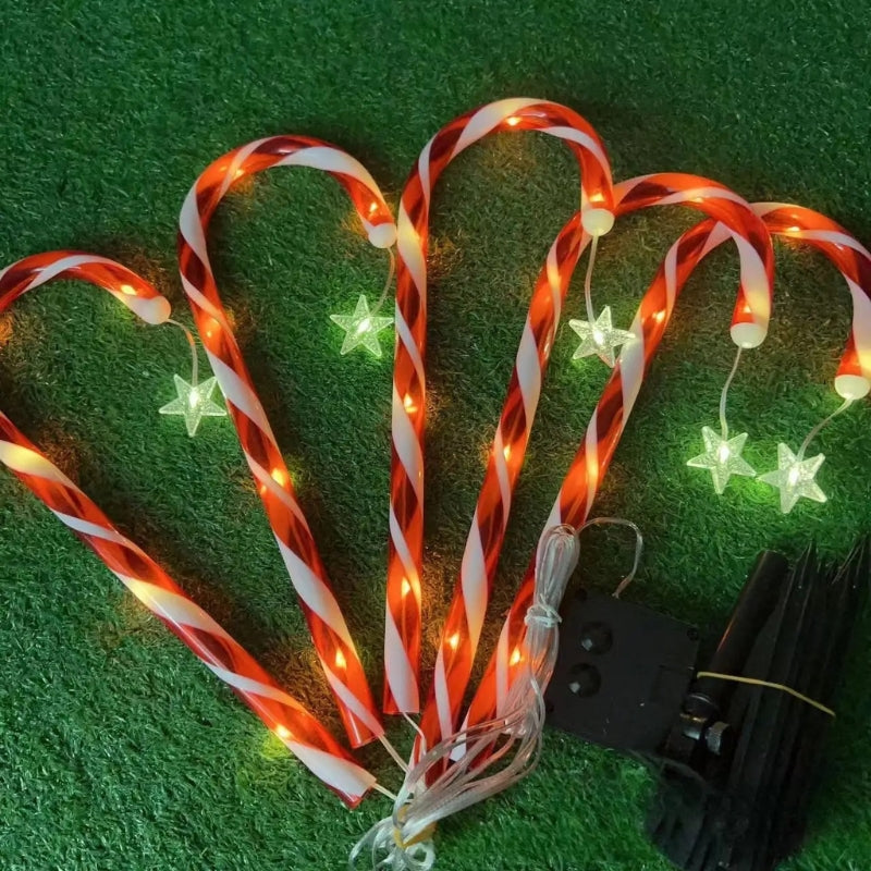 CandyGlow – LED Decoratieve Graslamp met Suikerstok Ontwerp Velani