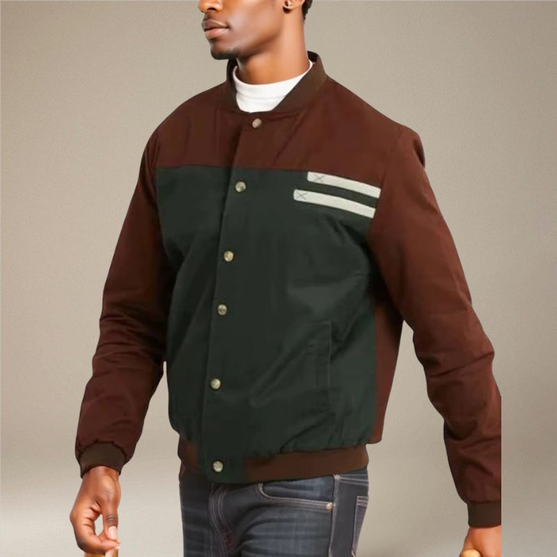 David – Gestreept Jack met Lange Mouwen en Knopen Velani