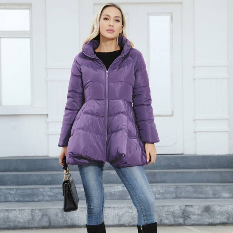 Nora – Chaqueta de manga larga con bolsillos y cuello alto 