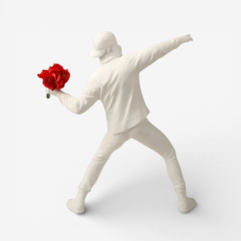 ArtFlora – Decorative Human Sculpture With Flower Through Design
