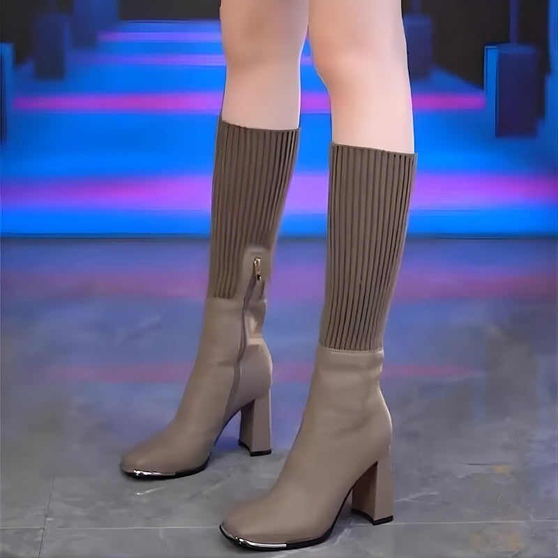 Lily – Long Heel Shoes with Stretchable Socks Design