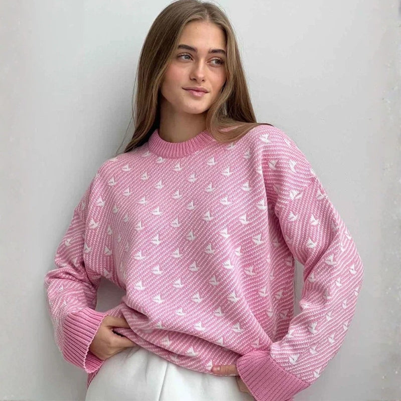 Emma – Loose Fitting Sweater With Long Sleeves And Round Neck