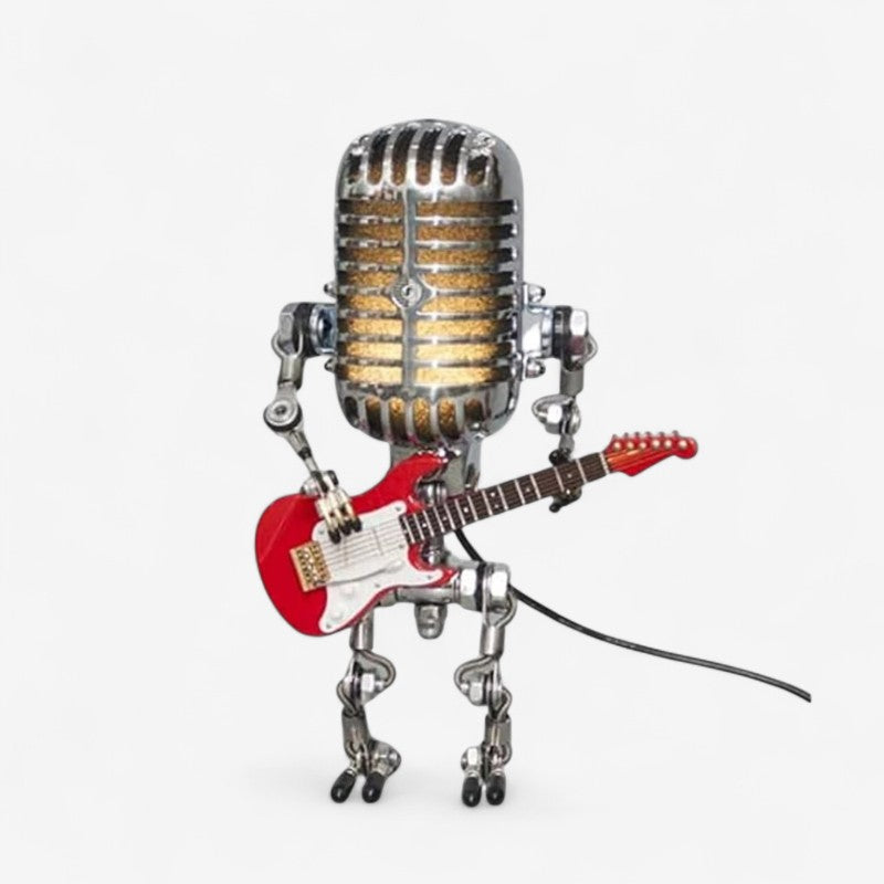 LumiTune – LED Lamp in Robot Microfoon Design met Gitaar Velani
