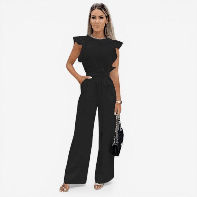 Women’s Jumpsuit with Butterfly Sleeves & Wide Leg