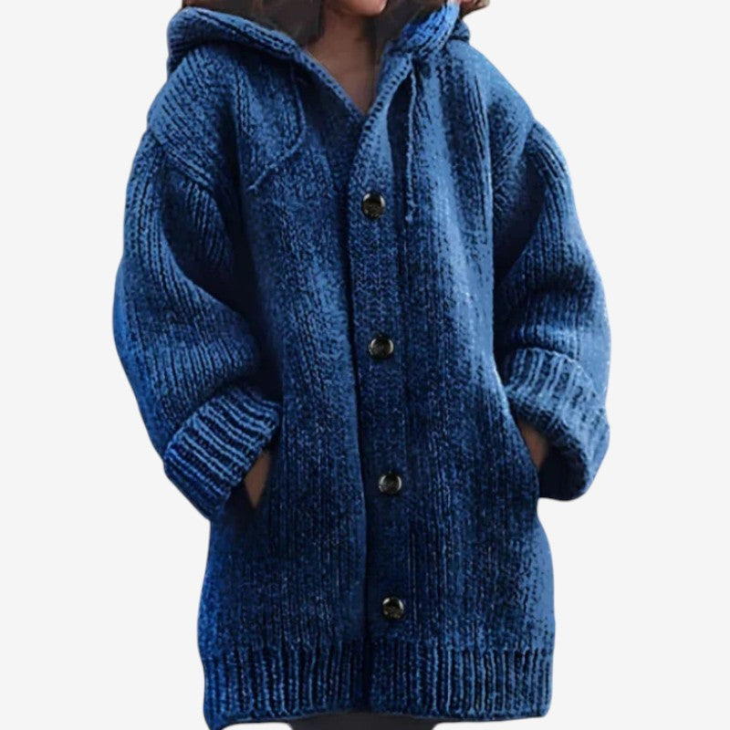 Sophie – Lange Mouwen Jas met Trekkoord Capuchon Velani