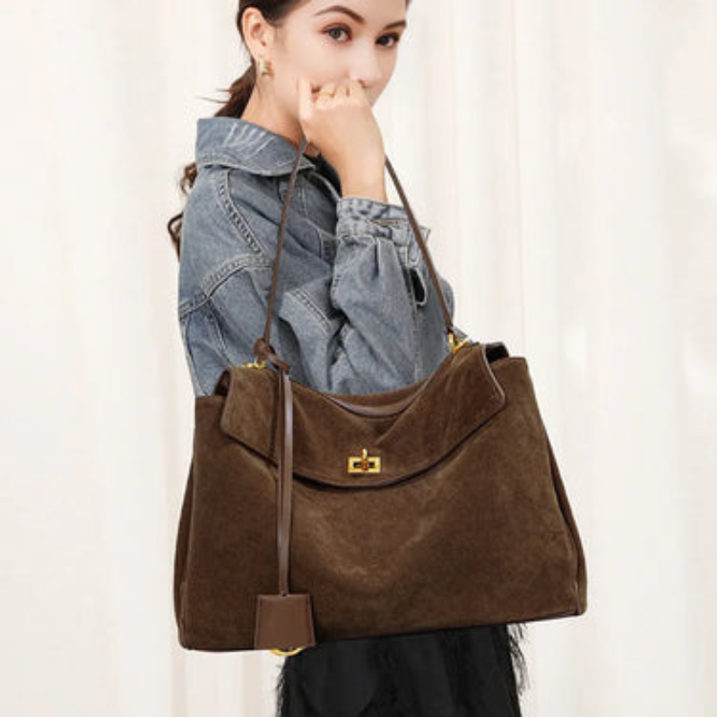 Riley – Grote Handtas met Verstelbare Riemen en Rechthoekig Ontwerp Velani