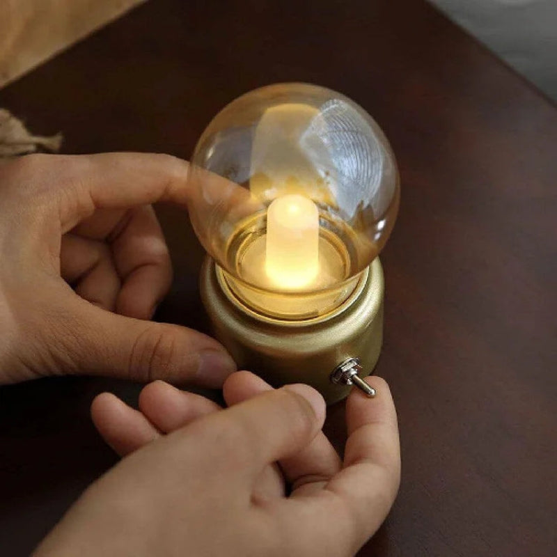 LumiCharge – LED Tafellamp met Ronde Lampenkop en Oplaadbaar Ontwerp Velani