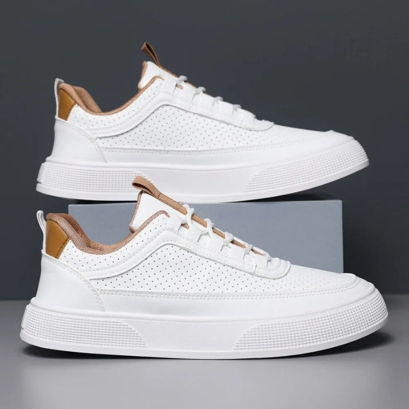David – Sneakers with Adjustable Lace Up and Zigzag Pattern Design